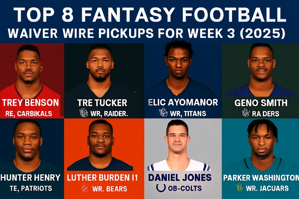 Top 8 Waiver Wire for Week 4
