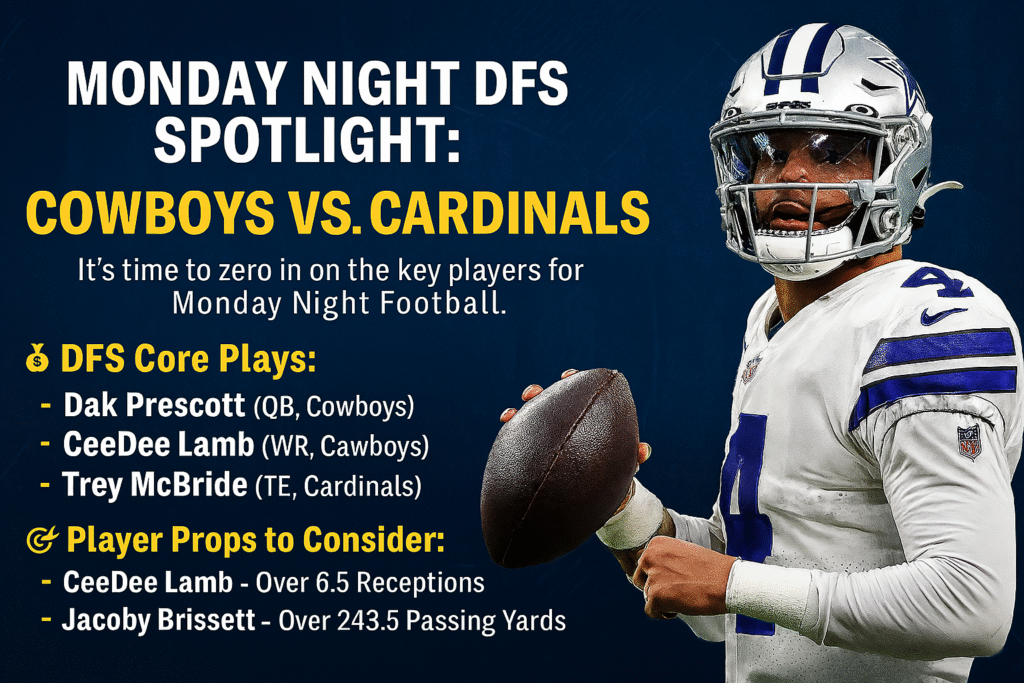 Monday Night DFS Spotlight: Cowboys vs. Cardinals