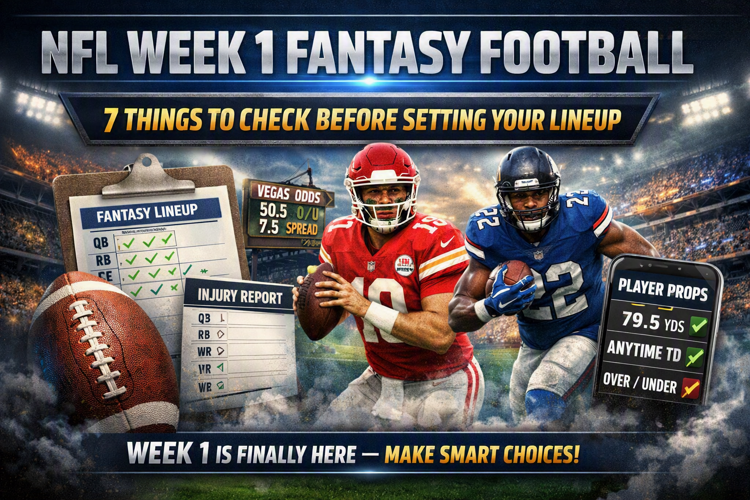 NFL Week 1 Fantasy Football: 7 Things to Check Before Setting Your Lineup